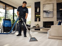 ServicePros carpet cleaning technician deep cleaning a Phoenix home