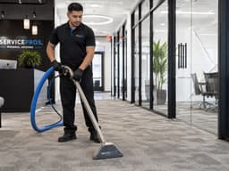 Commercial carpet cleaning at a Phoenix office by ServicePros